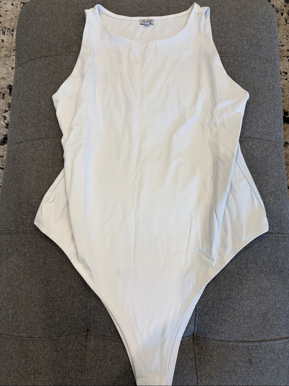 Kismet White Scoop-Front Kids One-Piece